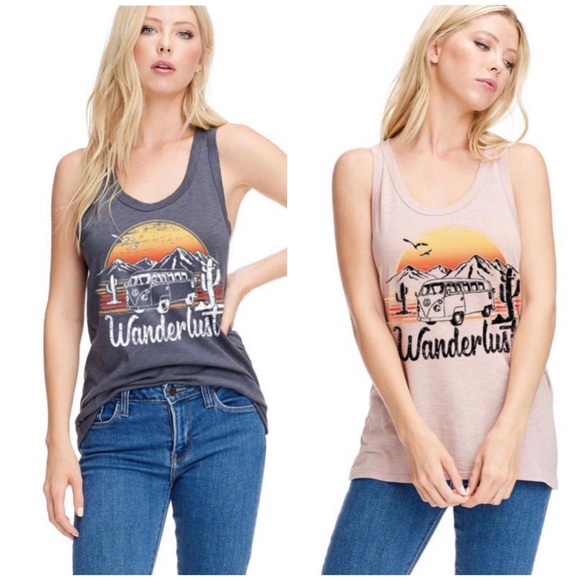 Pink Wanderlust Tank - Picture 3 of 6